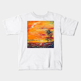 Serenity On The Seashore Kids T-Shirt